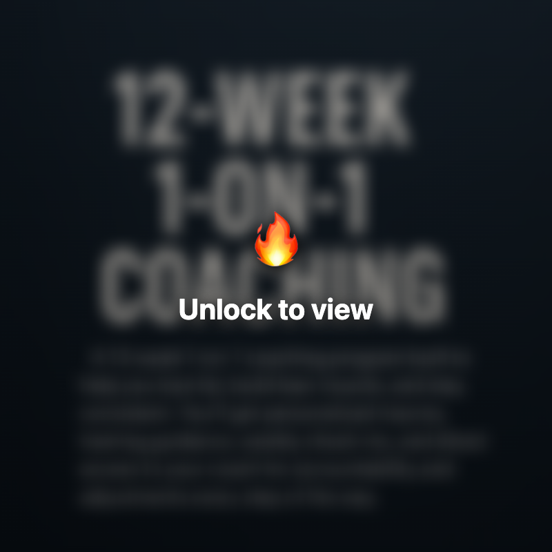 8-Week 1-on-1 Coaching